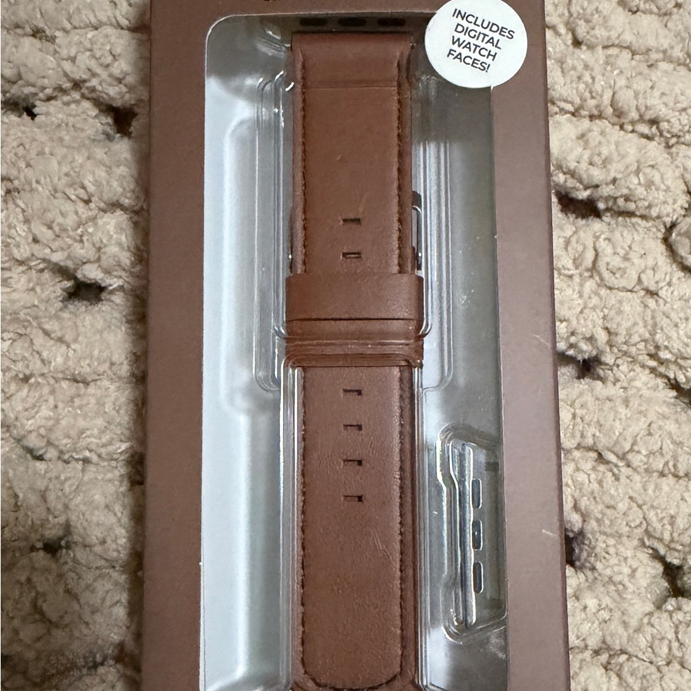 Brown Leather Watch Band
